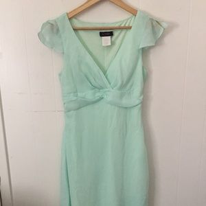 retro style chiffon mint dress